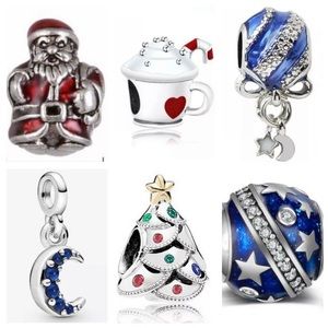 Crystal Christmas Tree, Santa Claus Charm Bundle